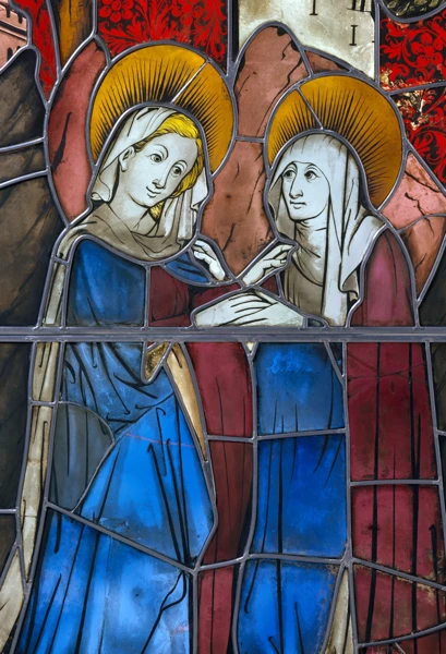 Stained Glass Panel with the Visitation
